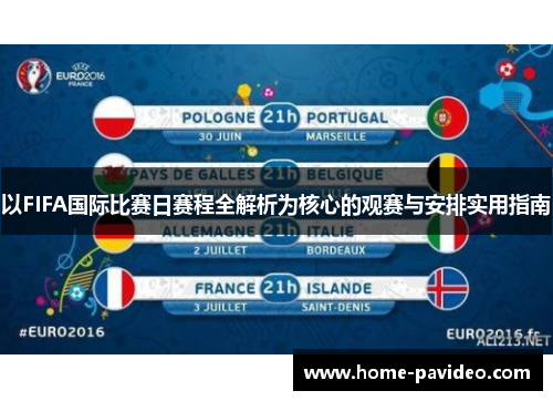 以FIFA国际比赛日赛程全解析为核心的观赛与安排实用指南